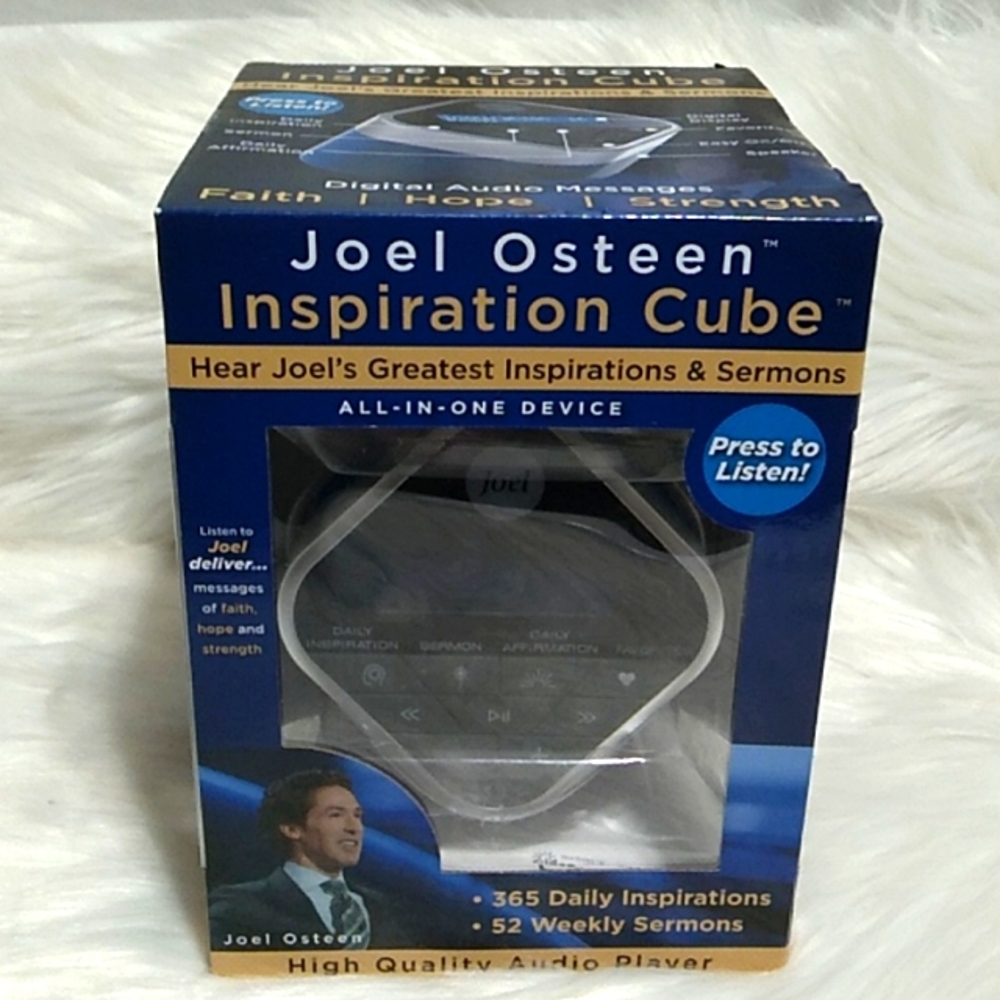 New Joel Osteen Inspiration Cube 365 Daily Inspirations Portable Audio Player
